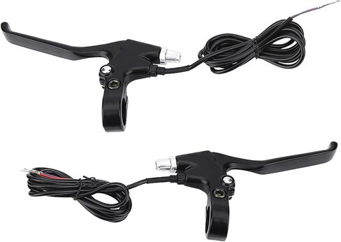 E Bike Brake Lever, Electric Bike Brake Replacement 2 Wire Brake Lever Set Waterproof Brake Levers for Most E Bikes in Saudi Arabia