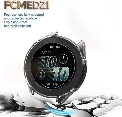 متوافق مع واقي الشاشة Garmin Forerunner 570 مقاس 47 مم، وغطاء إطاري ناعم من مادة TPU وطبقة حماية للشاشة من مادة TPU غير مقسى (عبوة من 4+2) (عدد 42 مم) in Saudi Arabia