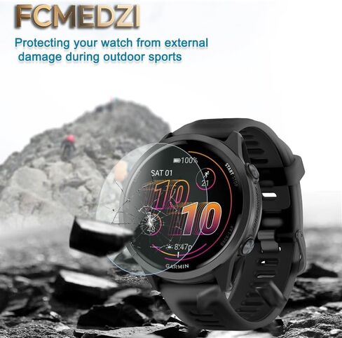 متوافق مع واقي الشاشة Garmin Forerunner 570 مقاس 47 مم، وغطاء إطاري ناعم من مادة TPU وطبقة حماية للشاشة من مادة TPU غير مقسى (عبوة من 4+2) (عدد 42 مم) in Saudi Arabia