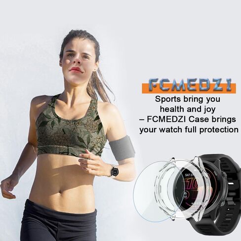 متوافق مع واقي الشاشة Garmin Forerunner 570 مقاس 47 مم، وغطاء إطاري ناعم من مادة TPU وطبقة حماية للشاشة من مادة TPU غير مقسى (عبوة من 4+2) (عدد 42 مم) in Saudi Arabia