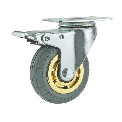 1PCS Casters Heavy Duty Furniture Rubber Swivel Mover Silent Shelves Wheelbarrow Trolley Hardware Transporter Tire Trolley(1pc Swivel Wheel,5 Inch) in Saudi Arabia