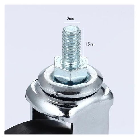 4 Pieces/lot 2.5 inch Lead Screw Chrome Plated Dining Wheel Rubber Caster Trolley Silent Wheel Furniture in Saudi Arabia