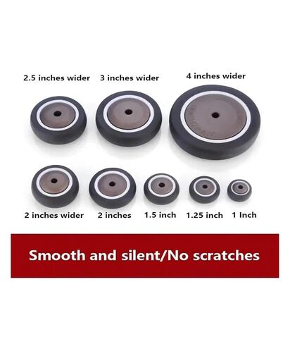 4 Pieces/Batch casters 1.5 inch TPE casters/Rubber Wheels wear-Resistant Nylon Universal Wheels and Accessories Nuts(3P) in Saudi Arabia
