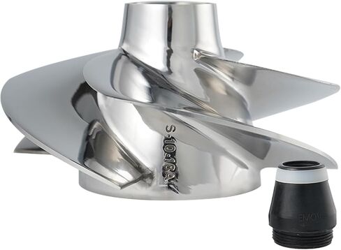 مجموعة دفاعة جت سكي SR-10/18A، تناسب Sea-Doo GTI 130 GTI SE 130 GTI SE 170 GTX 170 WAKE170 Fish PRO 170 GTS 130 GTS PRO130، 155.5 مم، 4 شفرات مصقولة مع حلقة ارتداء ومفتاح ربط وأختام in Kuwait