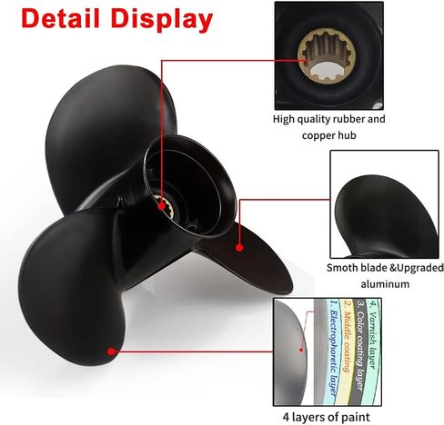 Boatman Boat Aluminum Propeller 11 1/4 x 15 fit Suzuki Outboard Engine 35-65 HP,13 Spline Tooth in Saudi Arabia