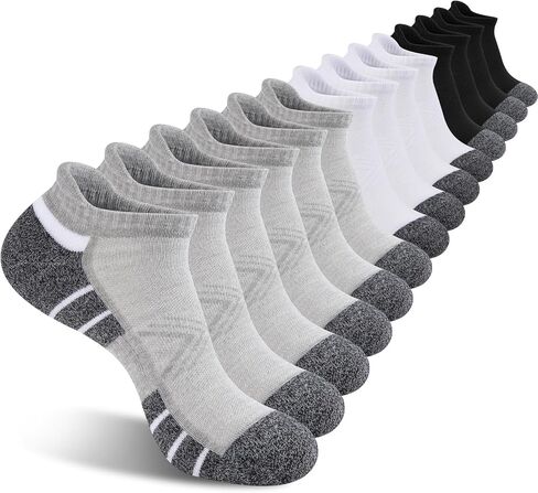 Heatuff Mens Cushioned Ankle Socks, Breathable Moisture Wicking Low Cut Casual Athletic Socks (7 Pairs) in Saudi Arabia