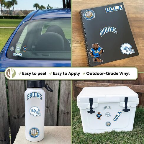 Desert Cactus UCLA Sticker University of California Los Angeles Bruinsr Vinyl Decals Laptop Water Bottle Car Scrapbook Sheet T2 (Type 2-4) in Saudi Arabia