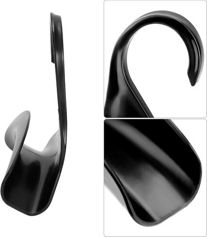 QWORK 20-Pack Black Acrylic Purse Hanger Hooks – Compact Closet Organizer for Handbags and Satchels – 4.33" x 4.33" with 1.58" Thickness – Crease-Free Design Suitable for Home Décor in Saudi Arabia