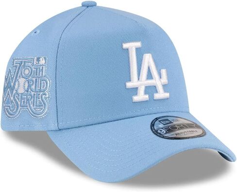 قبعة Snapback من New Era LA Los Angeles Dodgers 9FORTY A-Frame Cooperstown Dodgers 75th World Series، قبعة قابلة للتعديل باللون الأزرق in Saudi Arabia