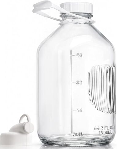 CUCUMI 10pcs 16oz Glass Juice Bottles with Lids, Reusable Juice Containers Drinking Jars Water Cups with Brush, Glass Straws, Lids with Hole in Kuwait