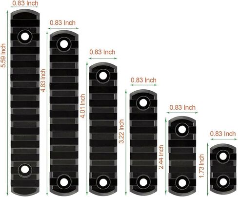 8 Pack Picatinny Rail Polymer Picatinny Rail Single Picatinny Rail 5 7 9 11 Slots Black in Saudi Arabia