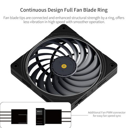 Thermalright TL-B12015 CPU Fan,Computer Case Fan Quiet 4-pin PWM, 2150RPM High Speed,15mm Slimline,for CPU Cooling and Chassis,120mm PC Cooling in Saudi Arabia