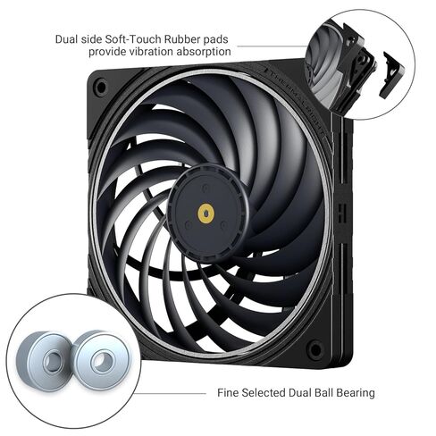 Thermalright TL-B12015 CPU Fan,Computer Case Fan Quiet 4-pin PWM, 2150RPM High Speed,15mm Slimline,for CPU Cooling and Chassis,120mm PC Cooling in Saudi Arabia