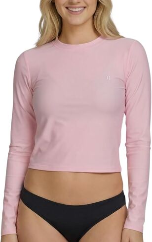 Hurley Rash Guard for Women - Short Sleeve Quick Dry Swim Shirts, UPF 50+ UV Sun Protection, Swimsuit Bathing Suit Top in Saudi Arabia
