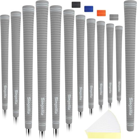 Singelila Hybrid Cross Cord Golf Grips 13pc with 15pc Tape All Rubber for Maximum Traction & Shock Absorption in Saudi Arabia