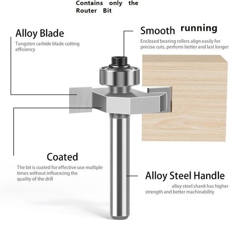 1piece T-Slotting Milling Router Bit, Precision Woodwork Biscuit Joint Rabbeting Tungsten Cobalt Alloy Cutter(6.35 X 3.96mm) in Saudi Arabia