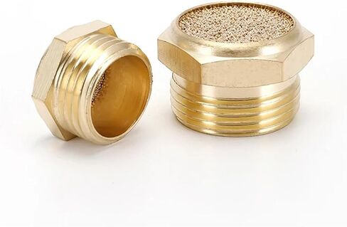 Pneumatic Exhaust Muffler Silencer 1/8 1/4 3/8 1/2 Male Thread 1Pcs(Long-BSL,3/8") in Saudi Arabia