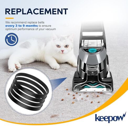KEEPOW Vacuum Belts Compatible with Bissell ProHeat Essential and DeepClean Carpet Cleaner 1694 1697 1698 1699 1799 7920 7950 8852 1877 9585 Series, Part 3100625 EX637 2150628 1601543, 4 Pack in Saudi Arabia