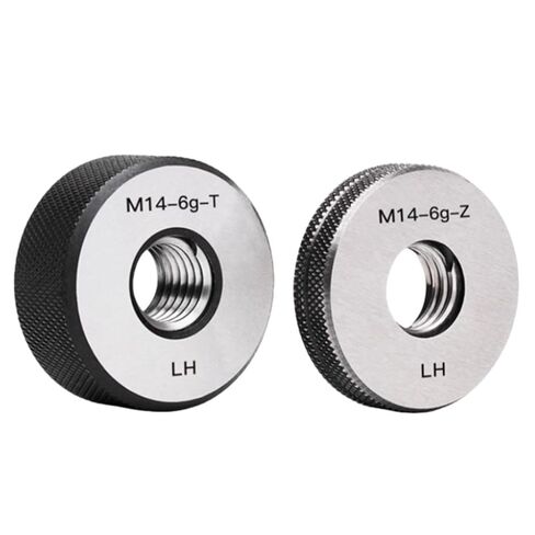 1 مجموعة (1 * GO + 1 * NOGO) 6 جرام دقة اليد اليسرى M2-M16 غير قياسي متري موضوع حلقة قياس أدوات القياس M2M3M4M5M6M7M8M9M10M11M12-M16(M14X1.5 LH T Z) in Kuwait