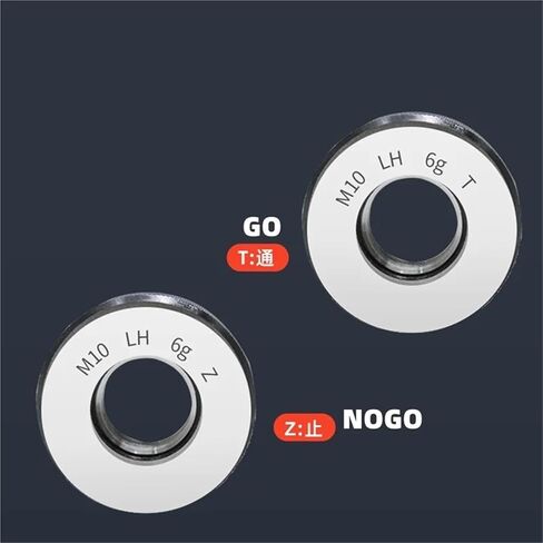 1 مجموعة (1 * GO + 1 * NOGO) 6 جرام دقة اليد اليسرى M2-M16 غير قياسي متري موضوع حلقة قياس أدوات القياس M2M3M4M5M6M7M8M9M10M11M12-M16(M14X1.5 LH T Z) in Kuwait