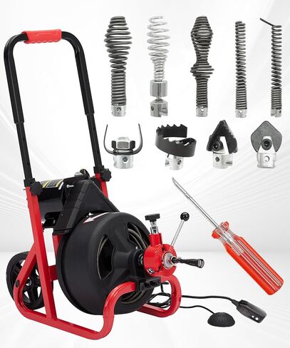 10 قطع استنزاف ثعبان الحفر مرفق القاطع و اوجير مجموعة يناسب ل RIDGID K-400 C8 5/8 "استنزاف ثعبان كابل 62270 in Saudi Arabia