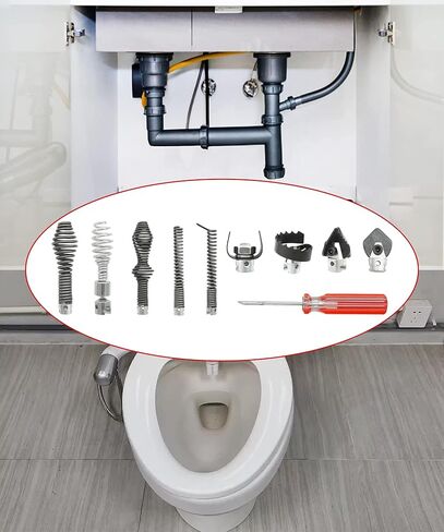 10 قطع استنزاف ثعبان الحفر مرفق القاطع و اوجير مجموعة يناسب ل RIDGID K-400 C8 5/8 "استنزاف ثعبان كابل 62270 in Saudi Arabia