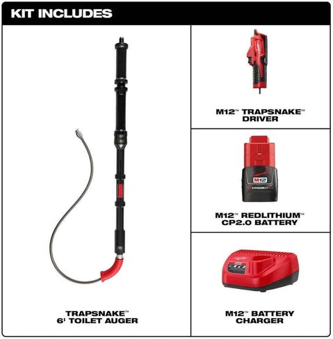 أداة تواليت Trapsnake™ مقاس 6 بوصات لأداة ميلووكي 3576-21 M12™ in Kuwait