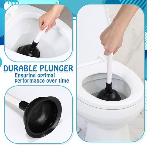 LemonRoad 10 Pcs Toilet Plungers Bulk 11.4 Inch Bathroom Bowl Brush Plungers Drain Pump Removes Clogs Tools with Plastic Handles for Bathroom Hotel Stores in Saudi Arabia