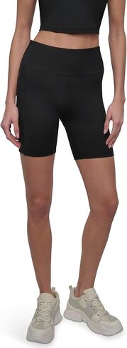 DKNY Women's Ombre Logo Compression High Waisted Bike Short in Saudi Arabia