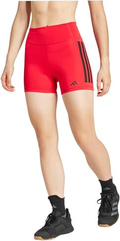 adidas Womens Optimé 3-Stripes 14 Athletic Shorts Casual - Red in Saudi Arabia