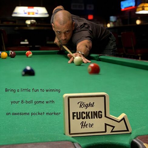8 Ball Pocket Marker Funny, Funny Pool Table Decoration Sign,Golf Ball Marker,Mark Your Pocket,Mini Billiards Game Accessories Gifts for Men (6pcs) in Saudi Arabia