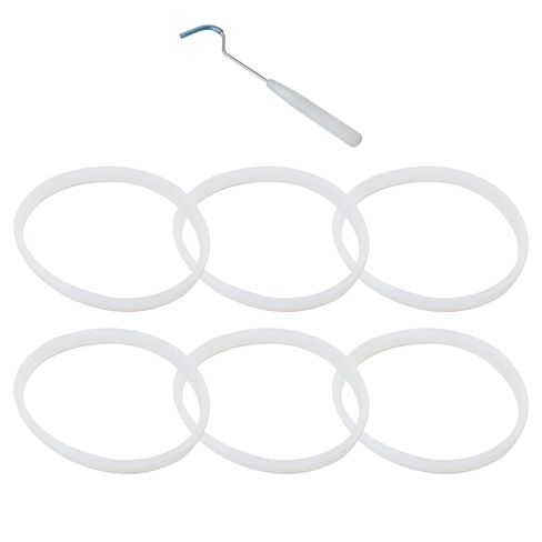 6Pcs Rubber Sealing Gaskets, 10cm O-Ring Gasket Fit for Ninja Auto iQ Series Models BL2012 BL2013 BL480 BL480D BL481 BL482 BL486C0 BL487 BL487A BL488W - White in Saudi Arabia