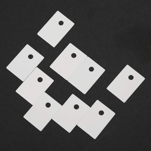 Generic 100PCS Alumina Ceramic Insulating Sheet, 14x20x1mm 3.2mm Hole High Hardness Wear Sheet, Thermal Insulation with 28W Mk Thermal Conductivity & 15kv Mm Insulation Performance in Saudi Arabia