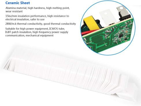 Generic 100PCS Alumina Ceramic Insulating Sheet, 14x20x1mm 3.2mm Hole High Hardness Wear Sheet, Thermal Insulation with 28W Mk Thermal Conductivity & 15kv Mm Insulation Performance in Saudi Arabia