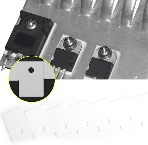 Generic 100PCS Alumina Ceramic Insulating Sheet, 14x20x1mm 3.2mm Hole High Hardness Wear Sheet, Thermal Insulation with 28W Mk Thermal Conductivity & 15kv Mm Insulation Performance in Saudi Arabia