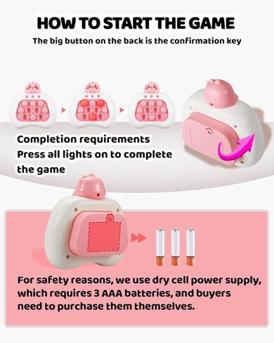 Handheld Game for Kids 6-12，4 Modes Games, A Toy Game Machine That Exercises Reaction Ability and Improves Concentration |Teens Boys & Girls Ages 3-12 Years Old & Up in Saudi Arabia