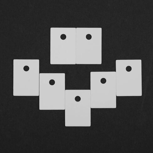 Alumina Ceramic Insulating Sheet High Hardness Cooling Pad for Industrial Use 100PCS, White, 3.2mm Hole, Alumina Material in Saudi Arabia