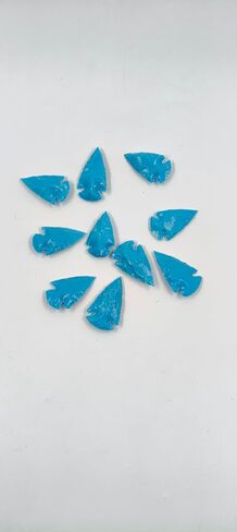 Turquoise Arrowheads – Pack of 20 | 1″–1.25″ Handmade Stone Arrow Points for Craft, Jewelry Making & Collection in Saudi Arabia