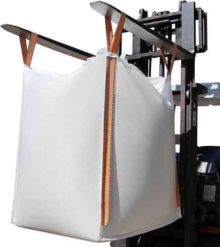 2 Pack FIBC Bulk Bag Uv Resistant Waterproof,1.5 Ton Bag 35"L x 35"W x 43"H, 3300lbs SWL,Duffle Top Flat Bottom,Woven Polypropylene Bags Heavy Duty Bulk Bags for Industry Agriculture Construction. in Saudi Arabia