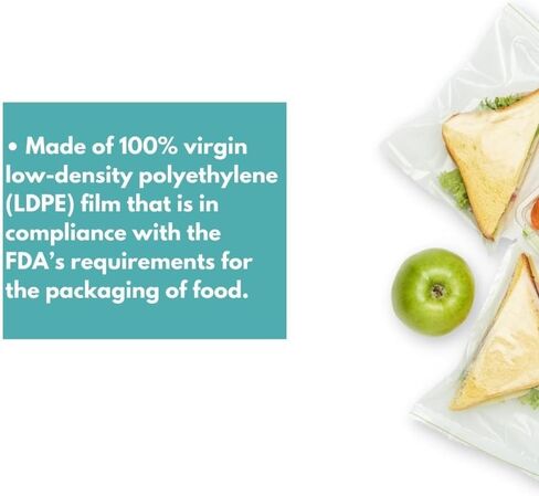 Resealable Poly Bags for Storage, 7 x 9 Inch, 1000 Pack, 2 Mil, Zipper Lock Closure, Reclosable Plastic Zip Bags, Plain in Saudi Arabia
