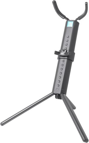 Portable Folding Tenor Saxophone Stand Black with Blue Box, Non-skid Sax Holder Rack for Desktop Instrument Storage and Display, Creative Saxophone Accessory for Musicians in Saudi Arabia