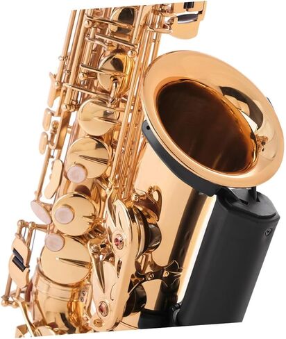 Portable Folding Tenor Saxophone Stand Black with Blue Box, Non-skid Sax Holder Rack for Desktop Instrument Storage and Display, Creative Saxophone Accessory for Musicians in Saudi Arabia