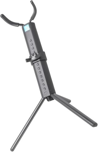 Portable Folding Tenor Saxophone Stand Black with Blue Box, Non-skid Sax Holder Rack for Desktop Instrument Storage and Display, Creative Saxophone Accessory for Musicians in Saudi Arabia