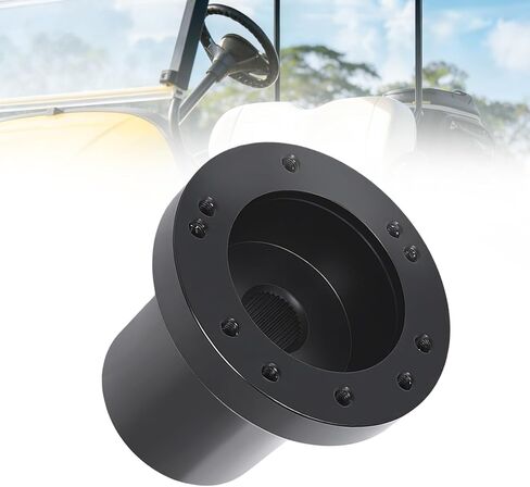 Podoy Golf Cart Steering Wheel Adapter Compatible with Yamaha G2-G29 Drive/Drive 2 Golf Carts, Fits 5-6 Holes Golf Cart Steering Wheel, Steering Wheel Hub Adapter Golf Cart Accessories Black Aluminum in Kuwait