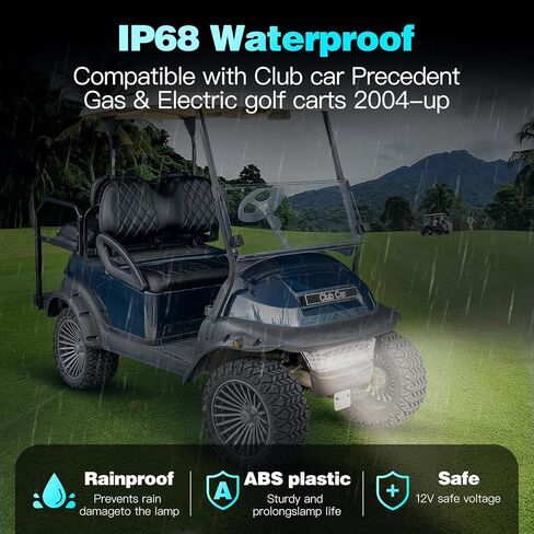 Golf Cart LED Head Light with Bumper Replacement for Club Car Precedent 2004-UP Electric Golf Carts Front Replace Head Light 12V in Saudi Arabia