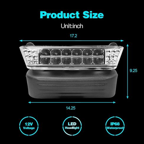 Golf Cart LED Head Light with Bumper Replacement for Club Car Precedent 2004-UP Electric Golf Carts Front Replace Head Light 12V in Saudi Arabia