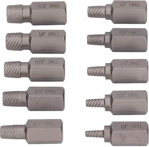 Hex Head Screw Extraction Deductions for Broken Screw Made of Distance Tool, Multi Spline on the Left Spiral Extractors in Saudi Arabia