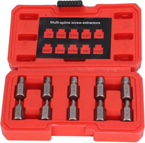 Hex Head Screw Extraction Deductions for Broken Screw Made of Distance Tool, Multi Spline on the Left Spiral Extractors in Saudi Arabia
