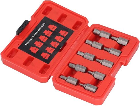ciciglow Multi Spline Screw Extractor Set for Broken Screws Bolts Removal Tool, Hex Head Left Spiral Extractors in Saudi Arabia