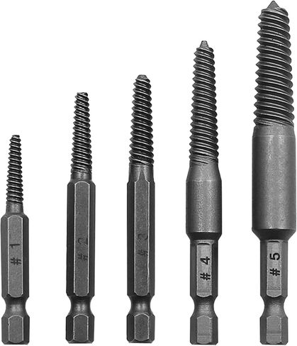 /Set Hexagonal Shank Screw Extractor Practical Flute Bolt Extractor Set Easy Out Screwdriver Extractor in Saudi Arabia
